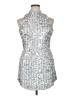 Amanda Uprichard 100% Polyester Metallic Silver Cocktail Dress Size XL - photo 1