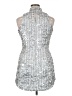 Amanda Uprichard 100% Polyester Metallic Silver Cocktail Dress Size XL - photo 2