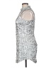 Amanda Uprichard 100% Polyester Metallic Silver Cocktail Dress Size XL - photo 5