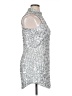 Amanda Uprichard 100% Polyester Metallic Silver Cocktail Dress Size XL - photo 4