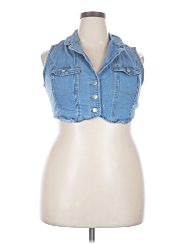 madden nyc Denim Vest (view 1)
