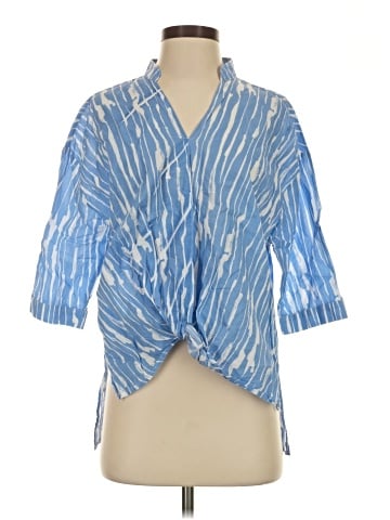 Patrizia Luca 3/4 Sleeve Button-Down Shirt (view 1)