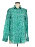 Banana Republic 100% Polyester Paisley Green Long Sleeve Blouse Size M - photo 1