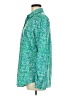 Banana Republic 100% Polyester Paisley Green Long Sleeve Blouse Size M - photo 5