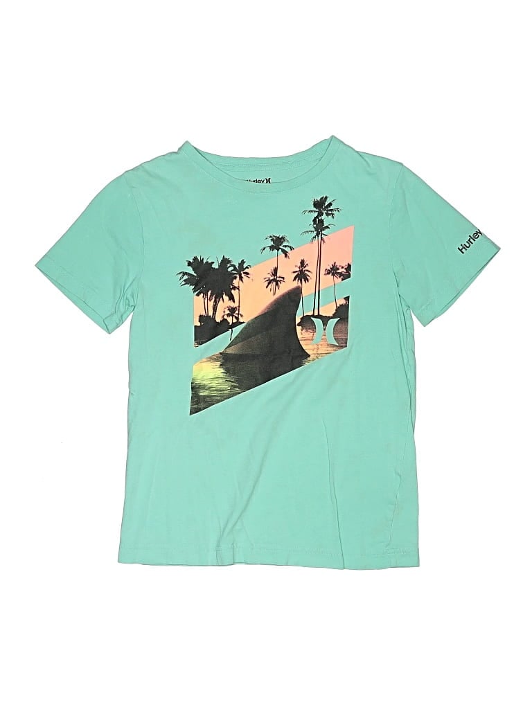 Pre-owned Hurley Kids' Short Sleeve T-shirt In Teal