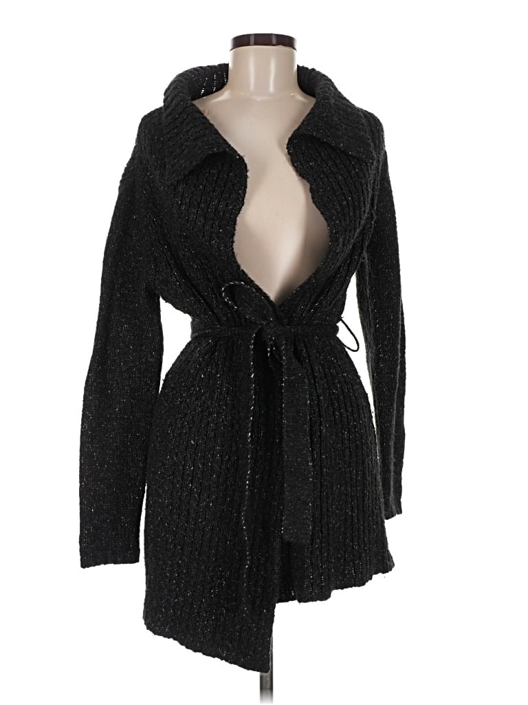 Pre-owned Daisy Fuentes Cardigan Sweater In Black