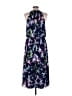 Kay Unger 100% Polyester Tropical Floral Blue Casual Dress Size 10 - photo 2