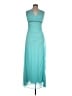 Cache 100% Polyester Teal Cocktail Dress Size 12 - photo 1