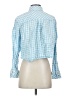 Sleeper Checkered-gingham Blue Long Sleeve Blouse Size Sm - Med - photo 2