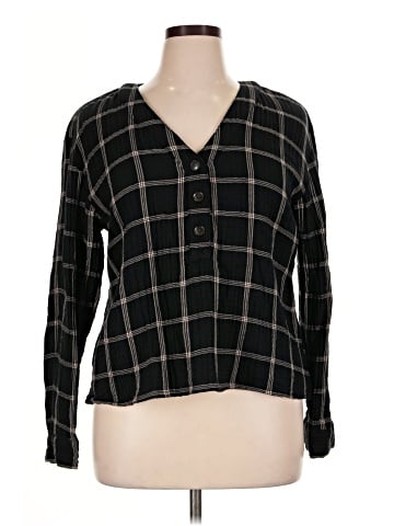 Madewell Lightspun Evert Top in Windowpane (view 1)