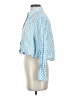 Sleeper Checkered-gingham Blue Long Sleeve Blouse Size Sm - Med - photo 5