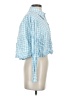 Sleeper Checkered-gingham Blue Long Sleeve Blouse Size Sm - Med - photo 4
