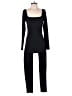 Popilush Solid Black Jumpsuit Size L - photo 1