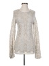 3 Sisters Silver Long Sleeve Top Size S - photo 1