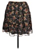 Ann Taylor LOFT 100% Polyester Floral Black Casual Skirt Size L (petite) - photo 1