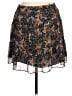 Ann Taylor LOFT 100% Polyester Floral Black Casual Skirt Size L (petite) - photo 2
