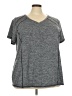 LIVI 100% Polyester Solid Gray Active T-Shirt Size 26 - 28 Plus - photo 1