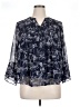 Charter Club 100% Polyester Blue 3/4 Sleeve Blouse Size 1X - photo 1
