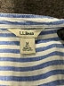 L.L.Bean 100% Viscose Stripes Blue 3/4 Sleeve Blouse Size M (petite) - photo 7