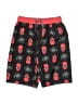 Marvel 100% Polyester Hearts Black Board Shorts Size 10 - 12 - photo 1