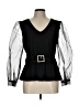 AUW Black Long Sleeve Blouse Size L - photo 1