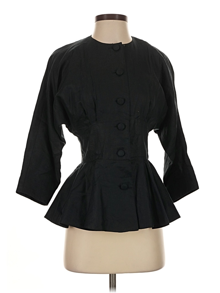 Pre-owned Unbranded 3/4 Sleeve Blouse In Black