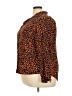 Sanctuary 100% Rayon Animal Print Orange Long Sleeve Blouse Size 2X - photo 5