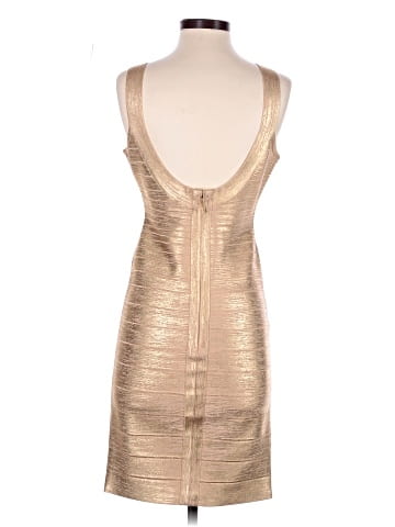 Herve Leger Gold Foil Combo Catherine Bandage Dress (view 2)