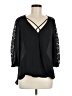Bold Elements Black 3/4 Sleeve Blouse Size M - photo 1