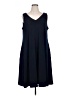 Chico's Solid Blue Casual Dress Size XL - photo 1