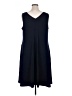 Chico's Solid Blue Casual Dress Size XL - photo 2