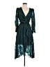Eliza J 100% Polyester Paisley Teal Cocktail Dress Size 8 - photo 1