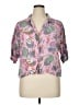 Printfresh Paisley Pink Short Sleeve Blouse Size XL - photo 1