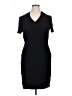 CDC Apparel 100% Polyester Solid Black Casual Dress Size 14 - photo 1