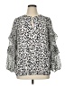 Perseption Concept Silver 3/4 Sleeve Blouse Size XL - photo 1