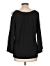Essentials by Milano Black Long Sleeve Blouse Size L - photo 2