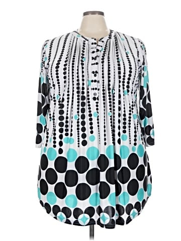 Ice Silk 3/4 Sleeve Blouse (view 1)