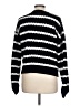 No Comment 100% Polyester Stripes Black Pullover Sweater Size L - photo 2