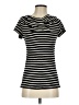 Max Studio Stripes Black Short Sleeve T-Shirt Size S - photo 1