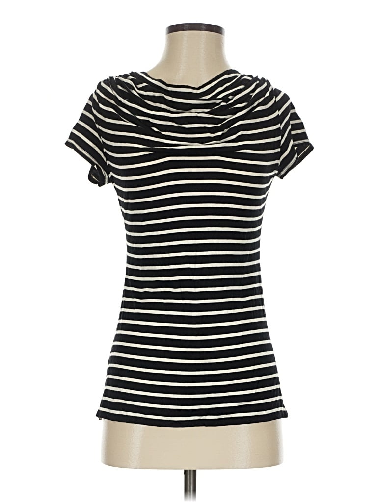 Pre-owned Max Studio Short Sleeve T-shirt In Black
