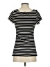 Max Studio Stripes Black Short Sleeve T-Shirt Size S - photo 2