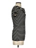 Max Studio Stripes Black Short Sleeve T-Shirt Size S - photo 4