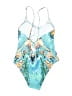 Unbranded Print Blue One Piece Swimsuit Size XL - photo 2