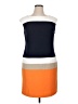 Sandra Darren Color Block Orange Casual Dress Size 16 - photo 1