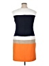 Sandra Darren Color Block Orange Casual Dress Size 16 - photo 2