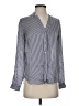 Bebe Stripes Blue Long Sleeve Blouse Size S - photo 1