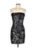 Ruby Rox Metallic Black Cocktail Dress Size L - photo 1