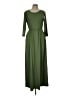 Unbranded Solid Green Casual Dress Size L - photo 1