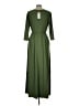 Unbranded Solid Green Casual Dress Size L - photo 2