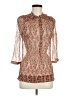 Massimo Dutti Brown 3/4 Sleeve Blouse Size S (estimated) - photo 1